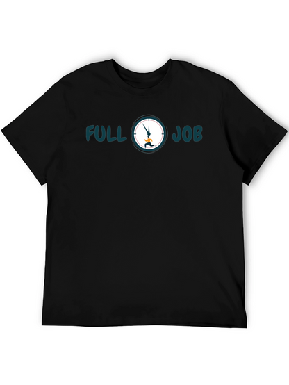 Camiseta Hombre Negra Full Job - Estilo Casual