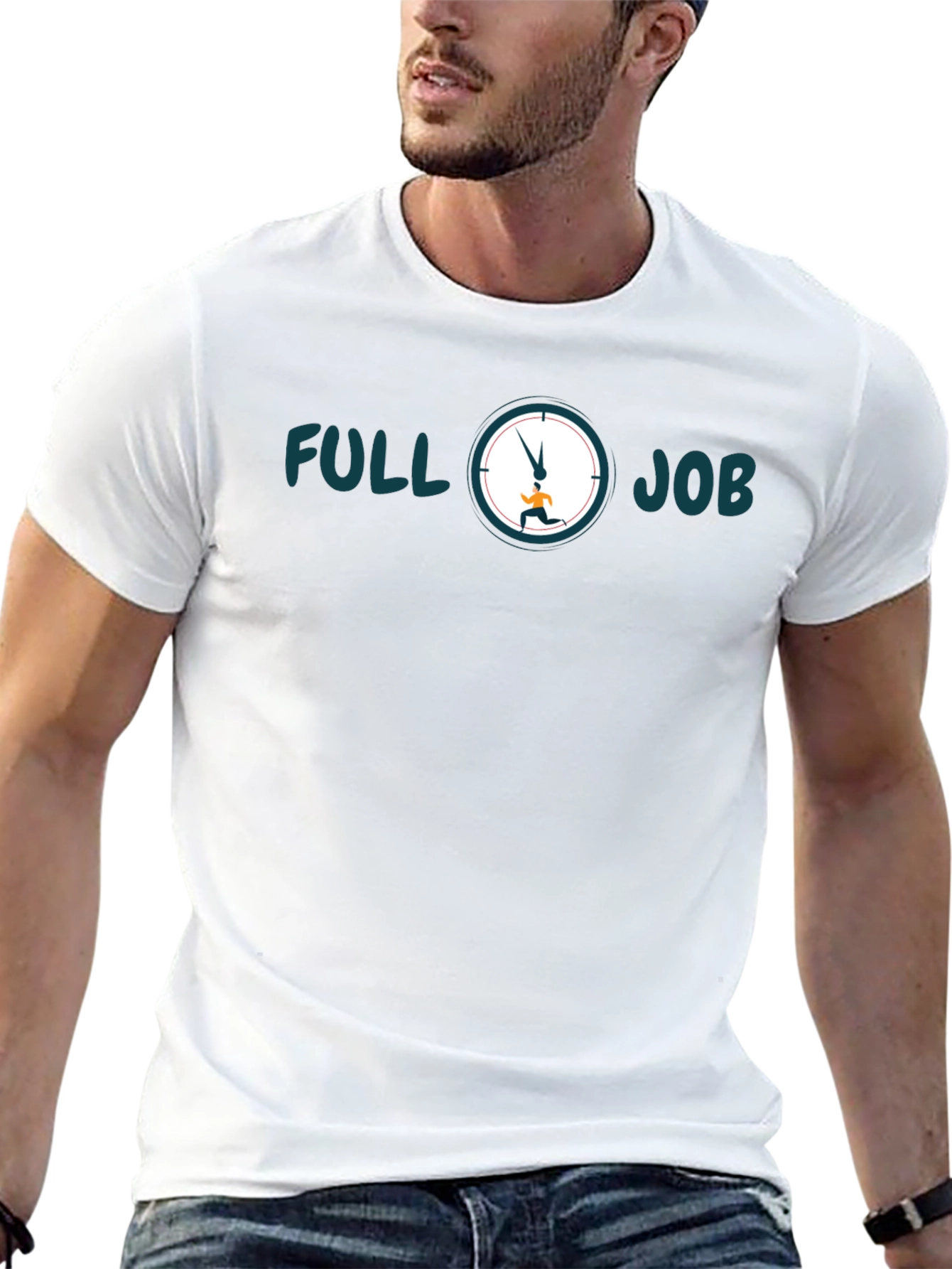 Camiseta Hombre Negra Full Job - Estilo Casual