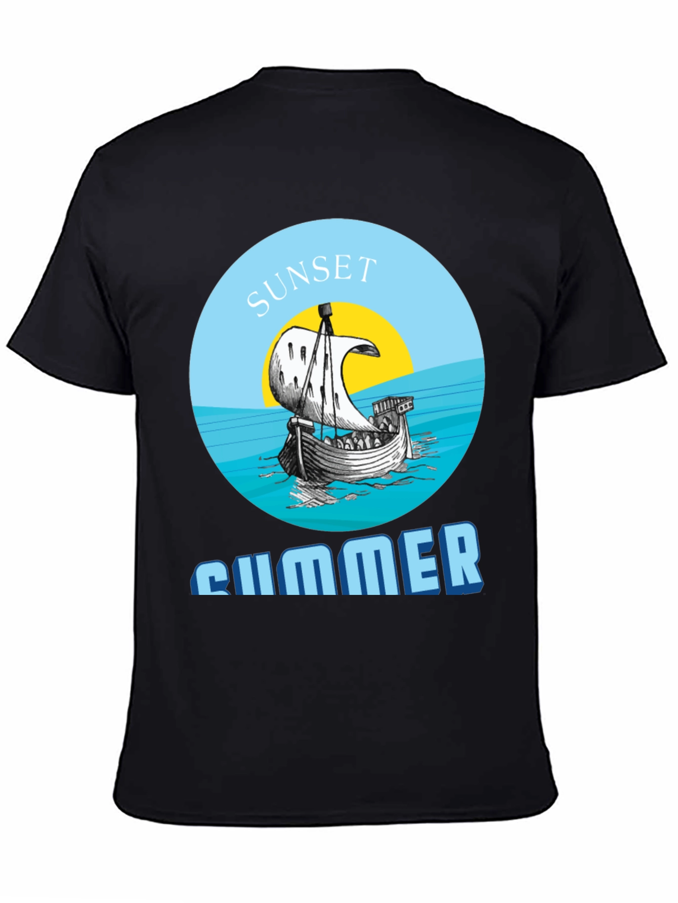 Camiseta Hombre Sunset Summer - Diseño Náutico