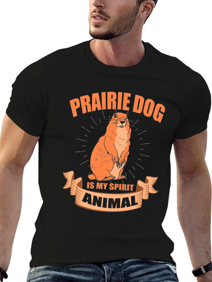 Camiseta Negra Prairie Dog is My Spirit Animal