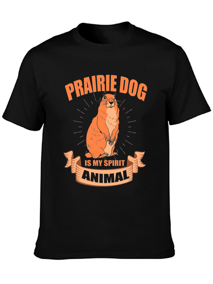 Camiseta Negra Prairie Dog is My Spirit Animal