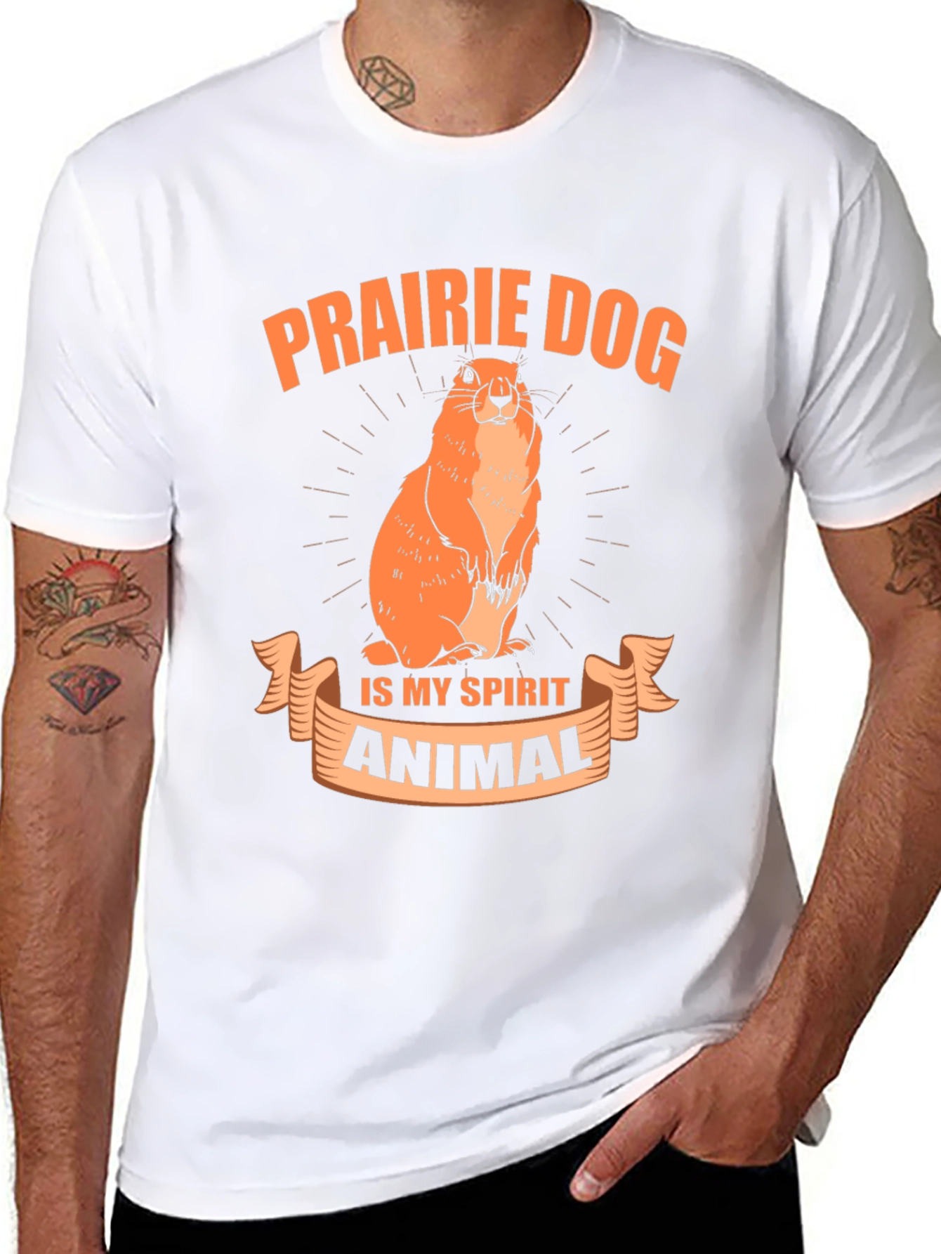 Camiseta Negra Prairie Dog is My Spirit Animal