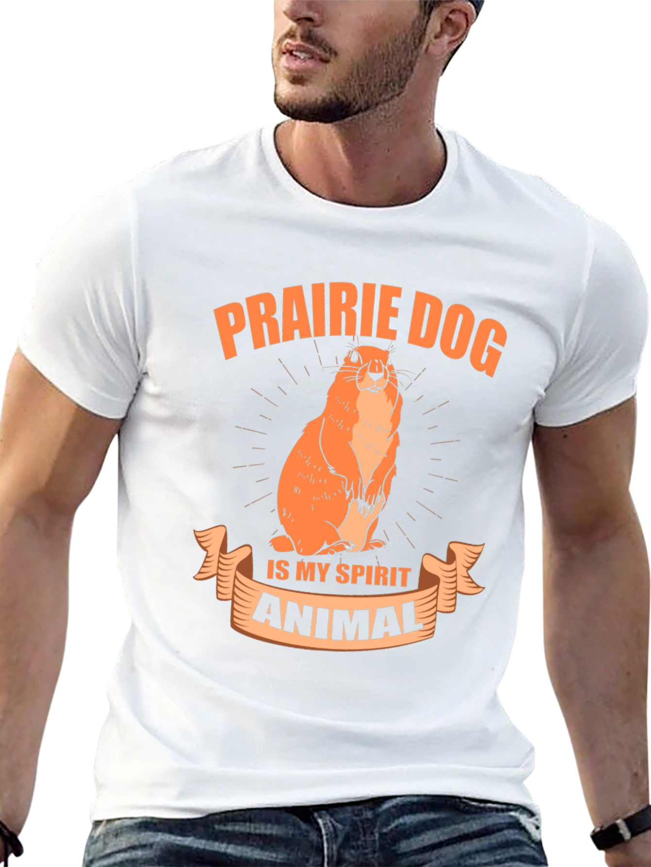 Camiseta Negra Prairie Dog is My Spirit Animal