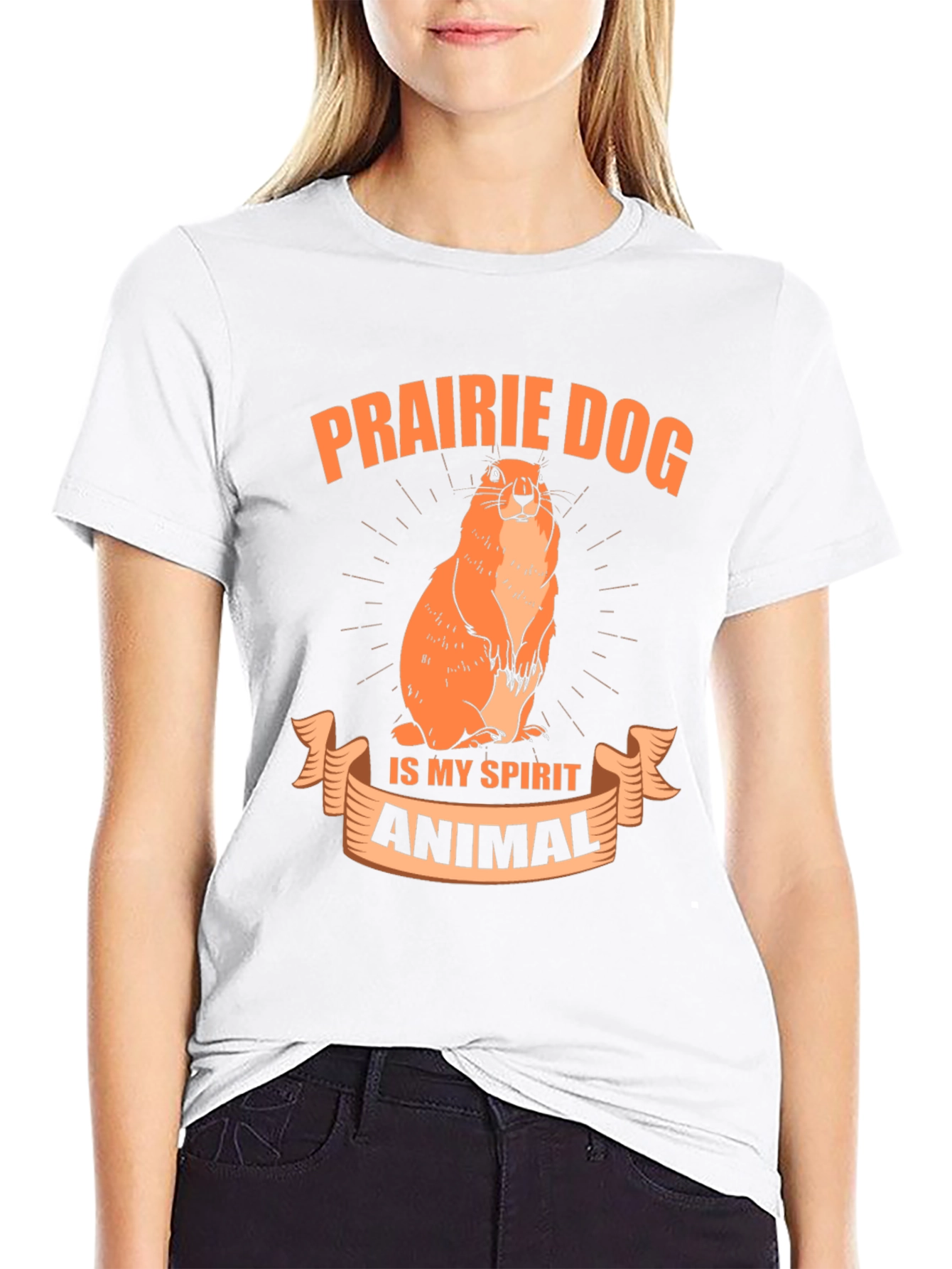 Camiseta Negra Prairie Dog is My Spirit Animal
