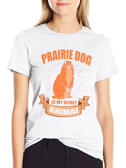 Camiseta Negra Prairie Dog is My Spirit Animal