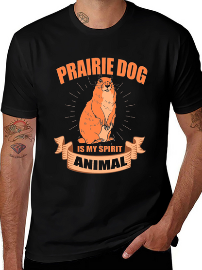 Camiseta Negra Prairie Dog is My Spirit Animal