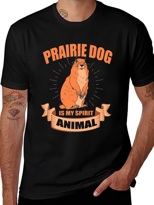 Camiseta Negra Prairie Dog is My Spirit Animal