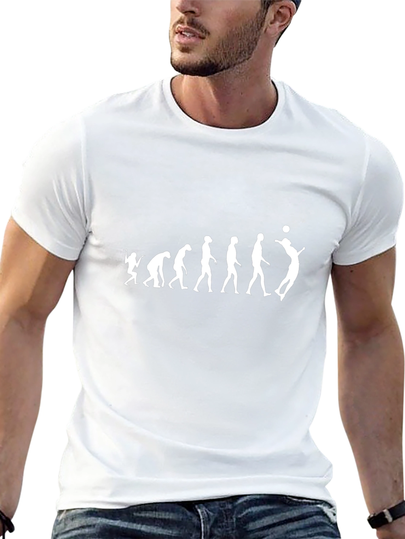 Camiseta Hombre Evolución Voleibol - Diseño Original