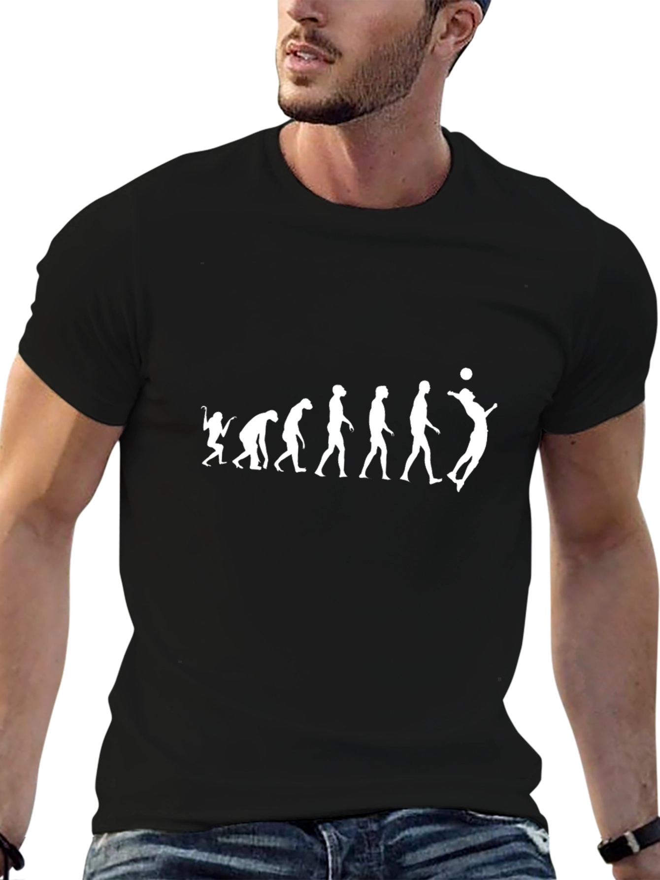 Camiseta Hombre Evolución Voleibol - Diseño Original