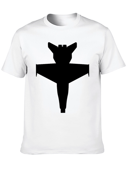 Camiseta Negra con Diseño de Nave Espacial Abstracta