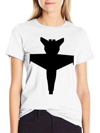 Camiseta Negra con Diseño de Nave Espacial Abstracta