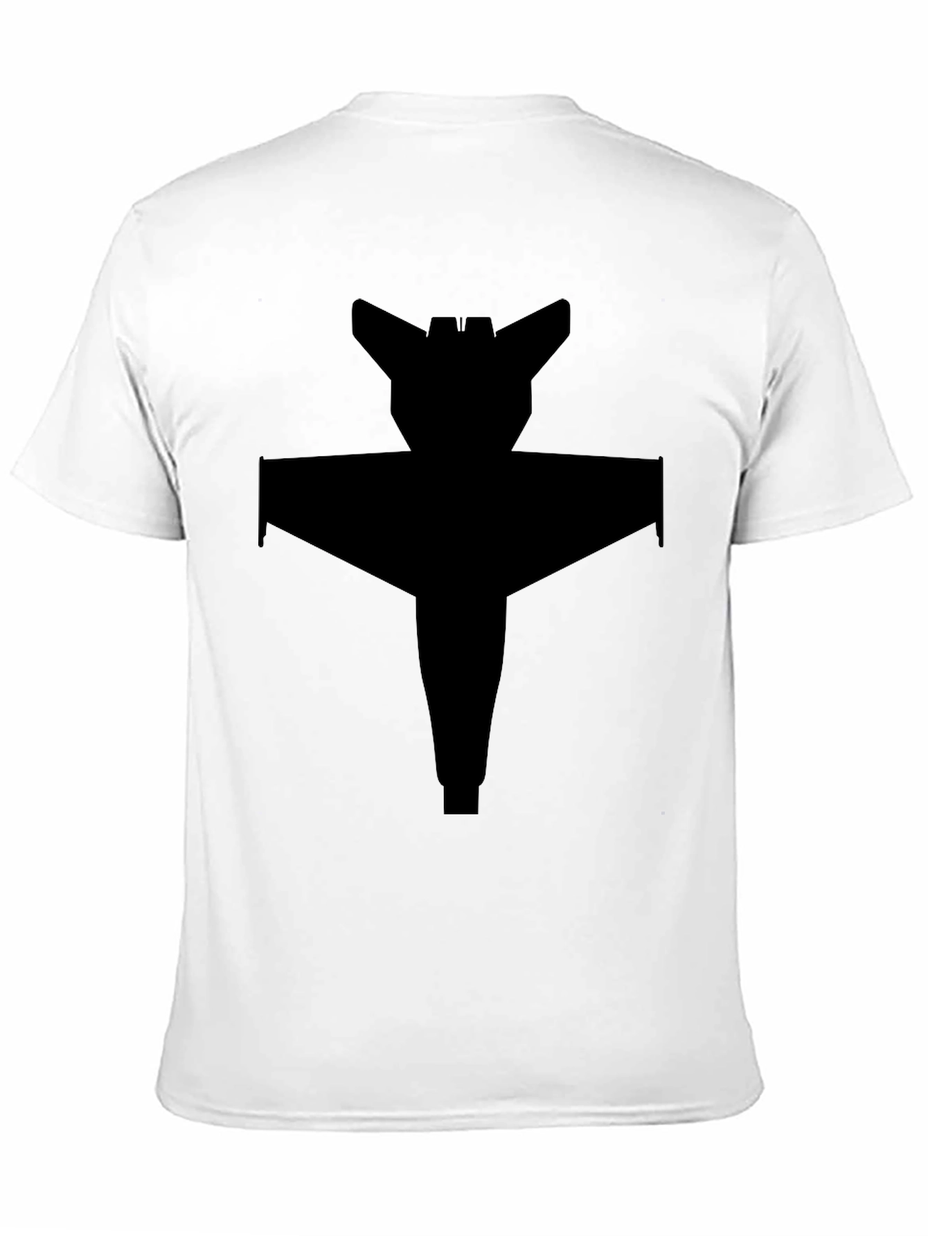 Camiseta Negra con Diseño de Nave Espacial Abstracta