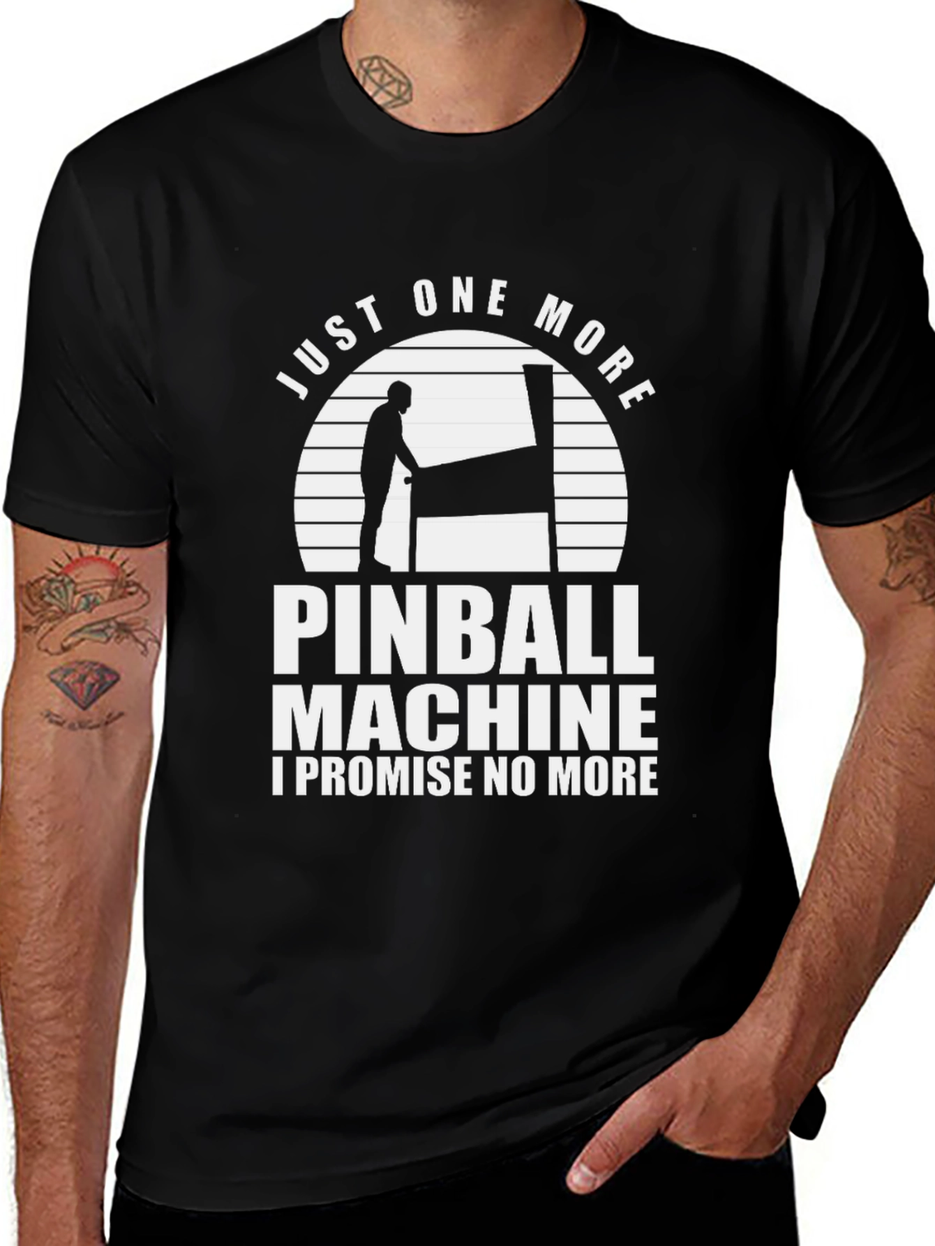 Camiseta Negra: Solo Una Partida Más de Pinball