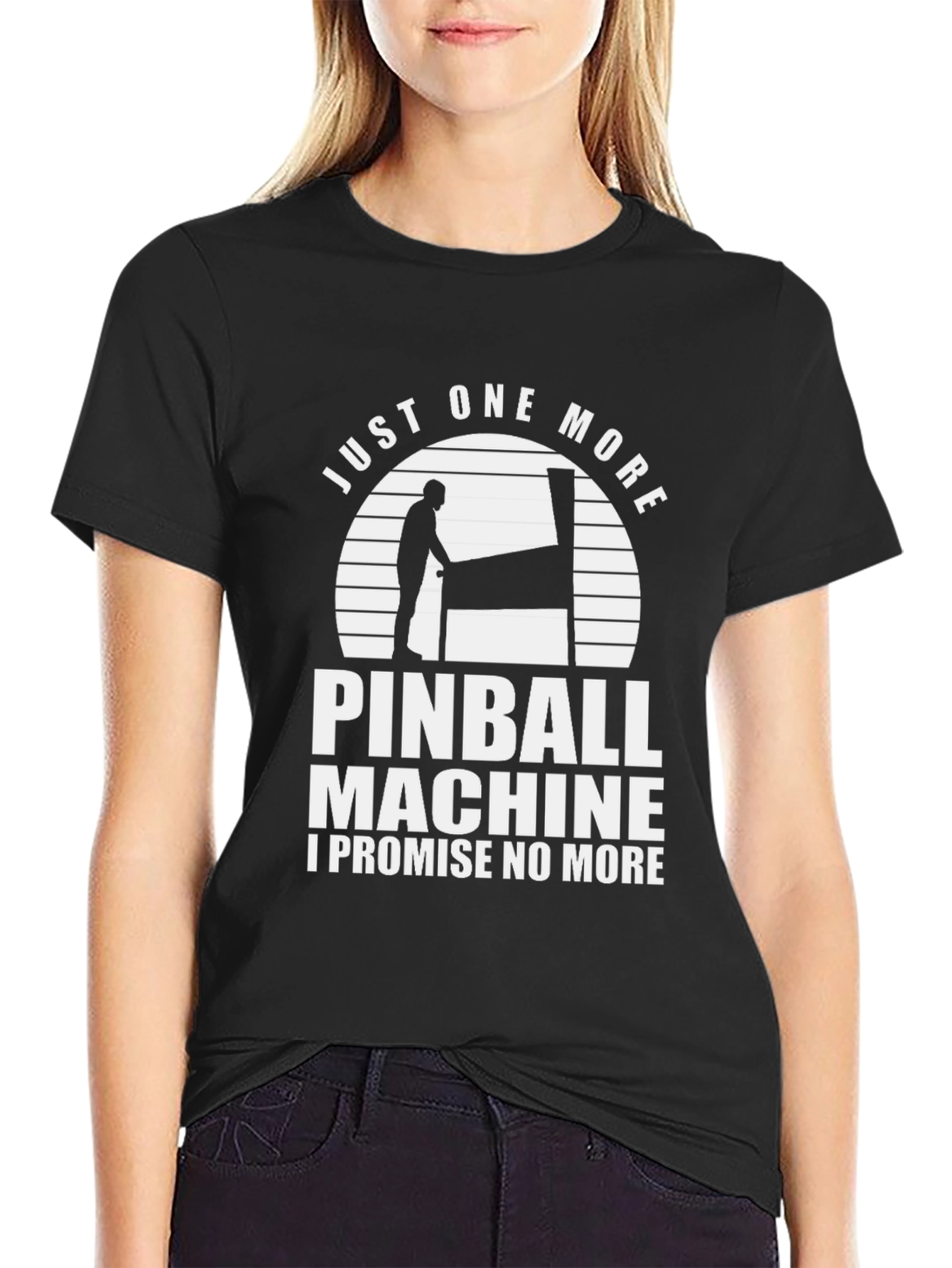 Camiseta Negra: Solo Una Partida Más de Pinball
