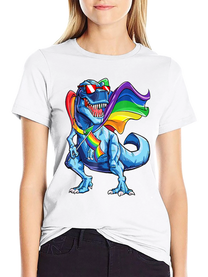 Camiseta Dinosaurio T-Rex Orgullo LGBT