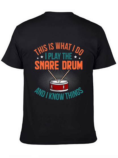 Camiseta Negra con Diseño de Batería