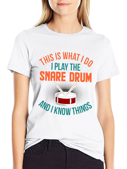 Camiseta Negra con Diseño de Batería