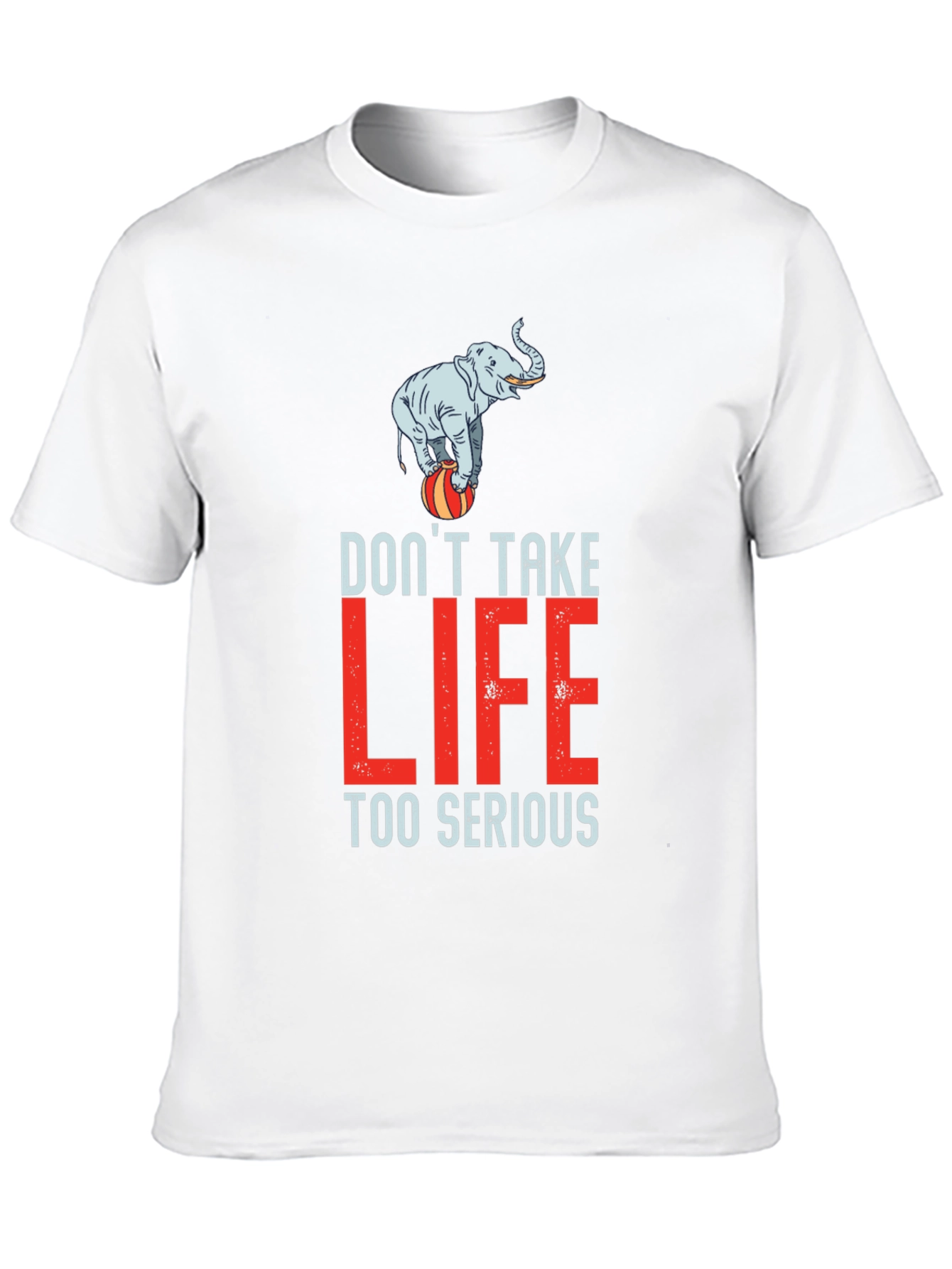 Camiseta Negra con Diseño de Elefante Equilibrista