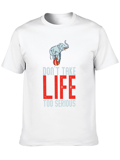 Camiseta Negra con Diseño de Elefante Equilibrista