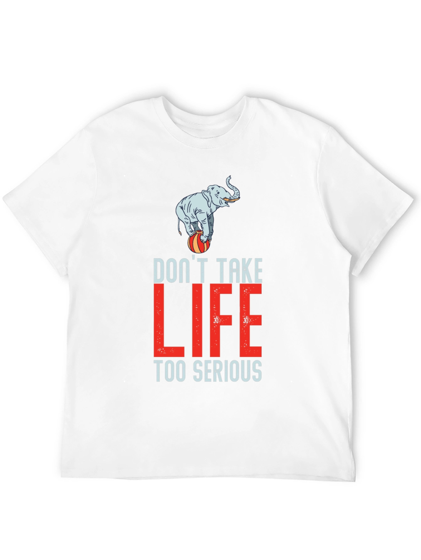 Camiseta Negra con Diseño de Elefante Equilibrista