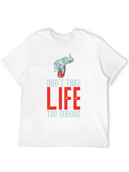 Camiseta Negra con Diseño de Elefante Equilibrista