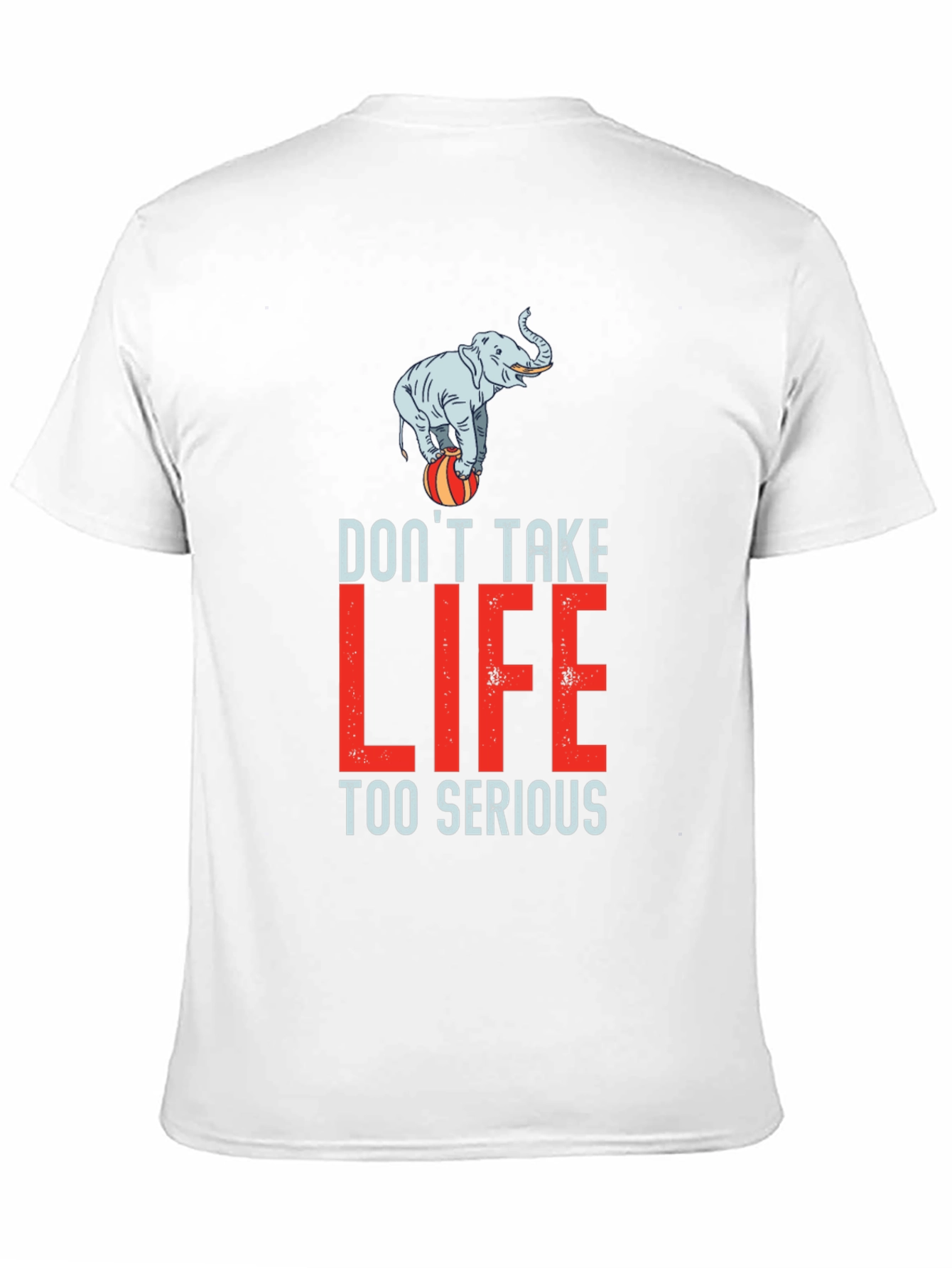Camiseta Negra con Diseño de Elefante Equilibrista