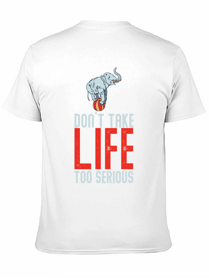 Camiseta Negra con Diseño de Elefante Equilibrista