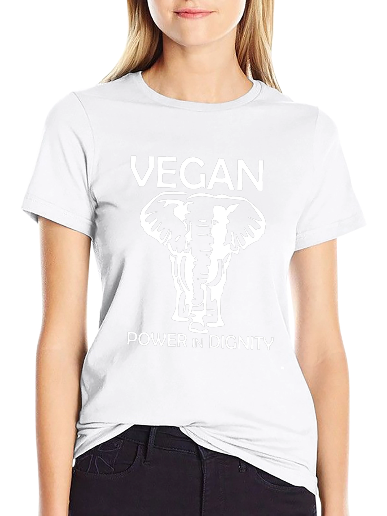 Camiseta Vegana con Elefante - Poder y Dignidad