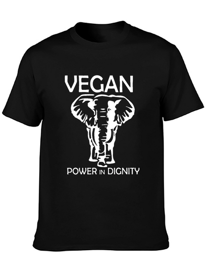 Camiseta Vegana con Elefante - Poder y Dignidad