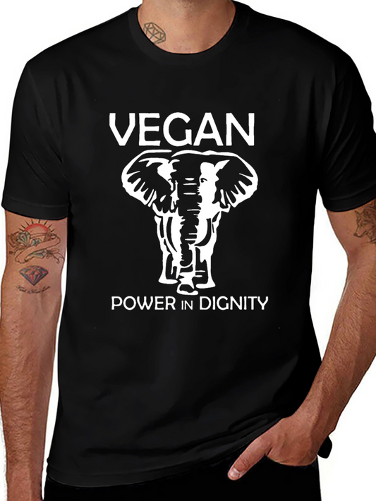 Camiseta Vegana con Elefante - Poder y Dignidad