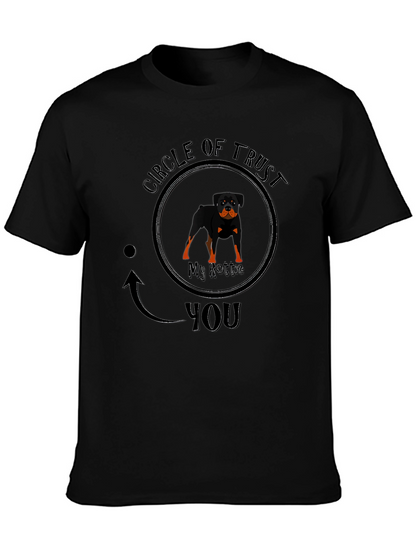 Camiseta Negra Círculo de Confianza Rottweiler