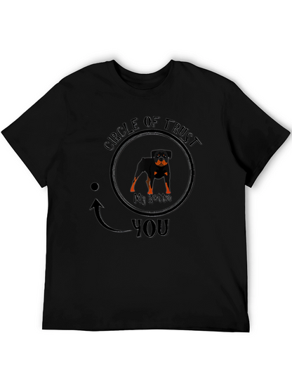 Camiseta Negra Círculo de Confianza Rottweiler