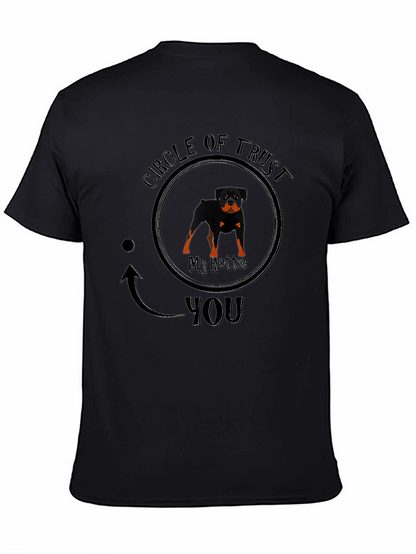 Camiseta Negra Círculo de Confianza Rottweiler