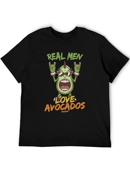 Camiseta Hombre Negra Aguacate Rockero
