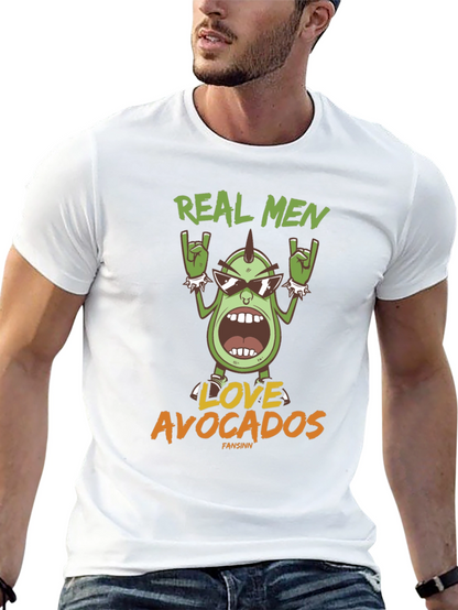Camiseta Hombre Negra Aguacate Rockero