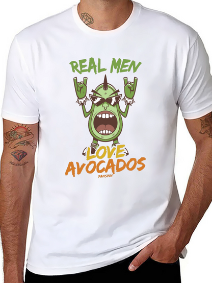Camiseta Hombre Negra Aguacate Rockero