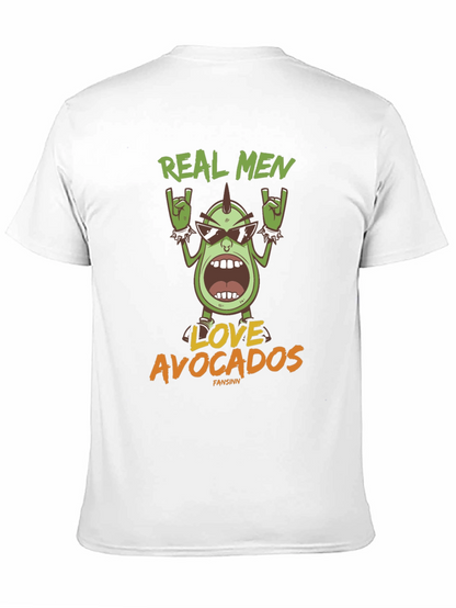 Camiseta Hombre Negra Aguacate Rockero