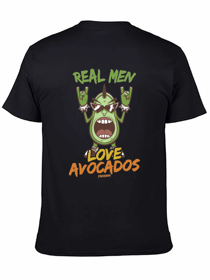 Camiseta Hombre Negra Aguacate Rockero