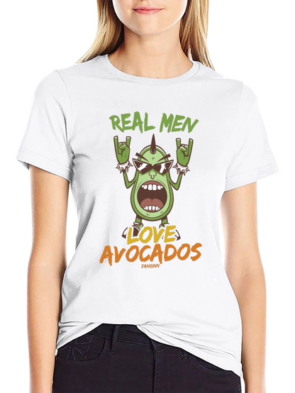 Camiseta Hombre Negra Aguacate Rockero