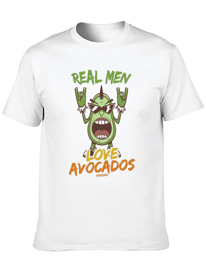 Camiseta Hombre Negra Aguacate Rockero