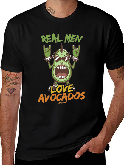 Camiseta Hombre Negra Aguacate Rockero