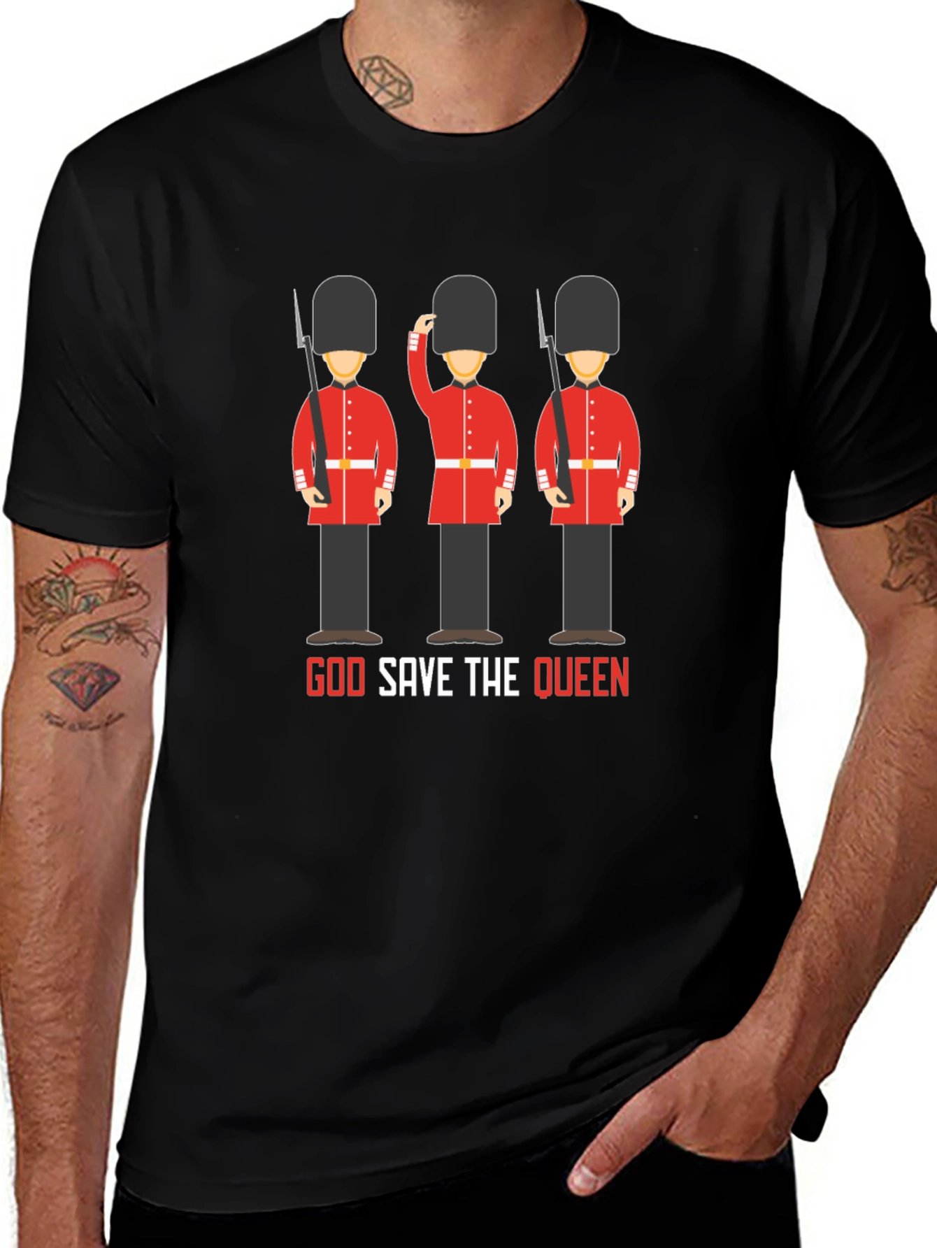 Camiseta Negra God Save the Queen