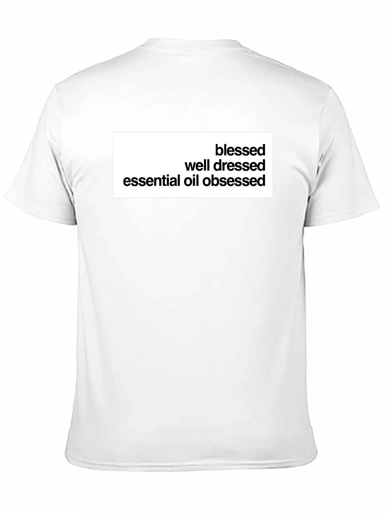 Camiseta Negra: Bendecido Bien Vestido Obsesionado Aceites