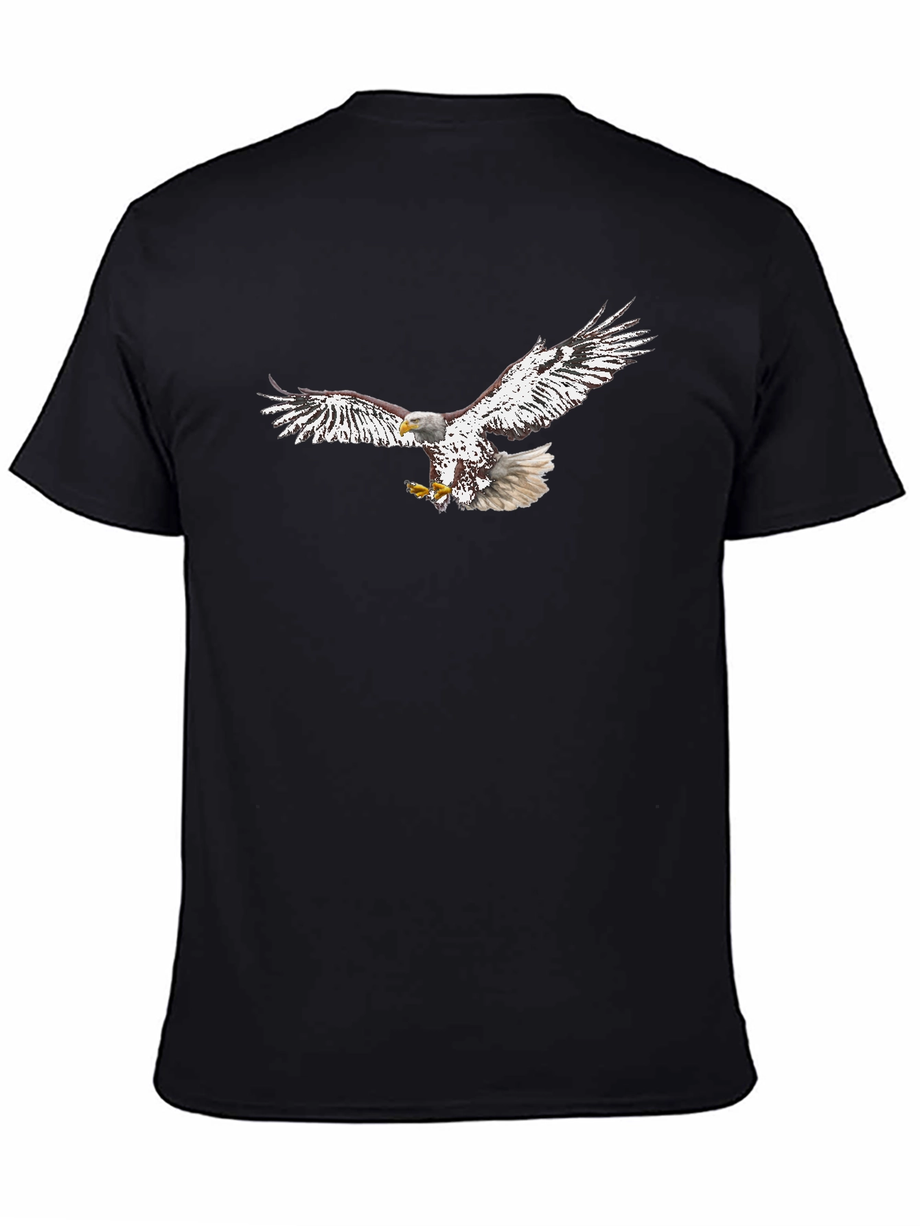 Camiseta Negra con Águila Imponente