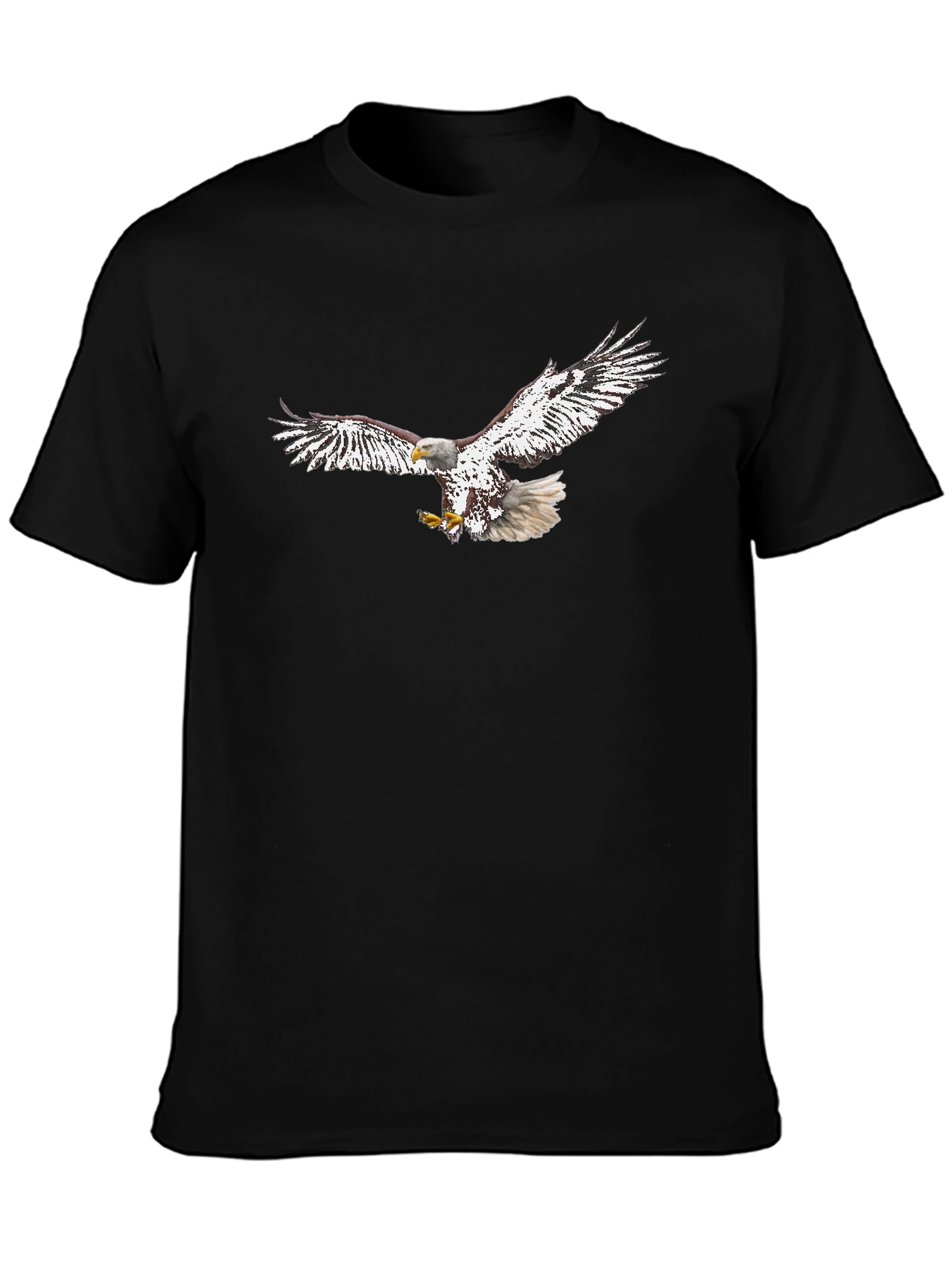 Camiseta Negra con Águila Imponente