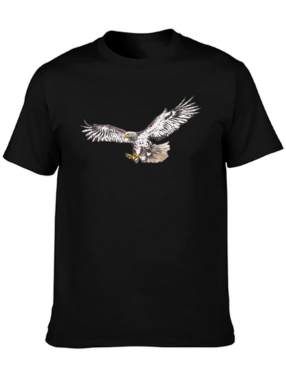 Camiseta Negra con Águila Imponente