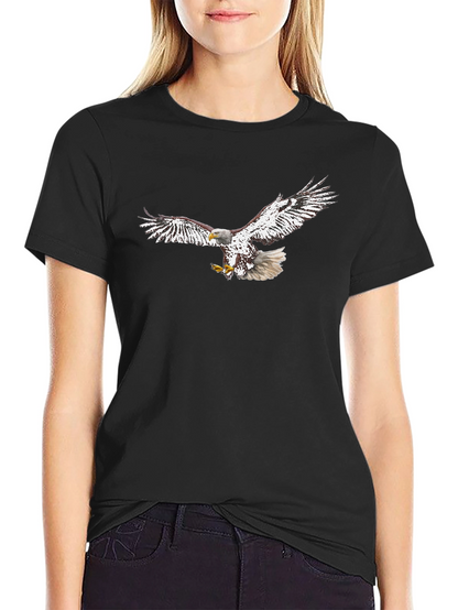 Camiseta Negra con Águila Imponente