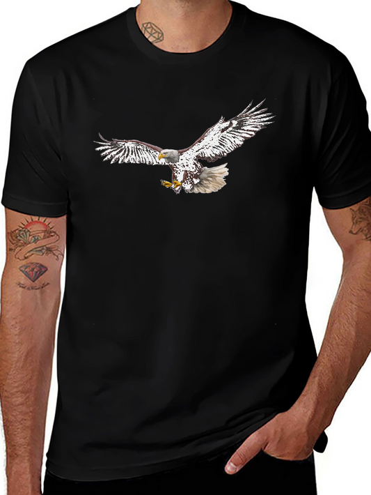 Camiseta Negra con Águila Imponente