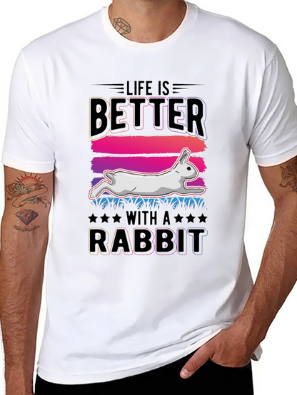 Camiseta La Vida es Mejor con un Conejo