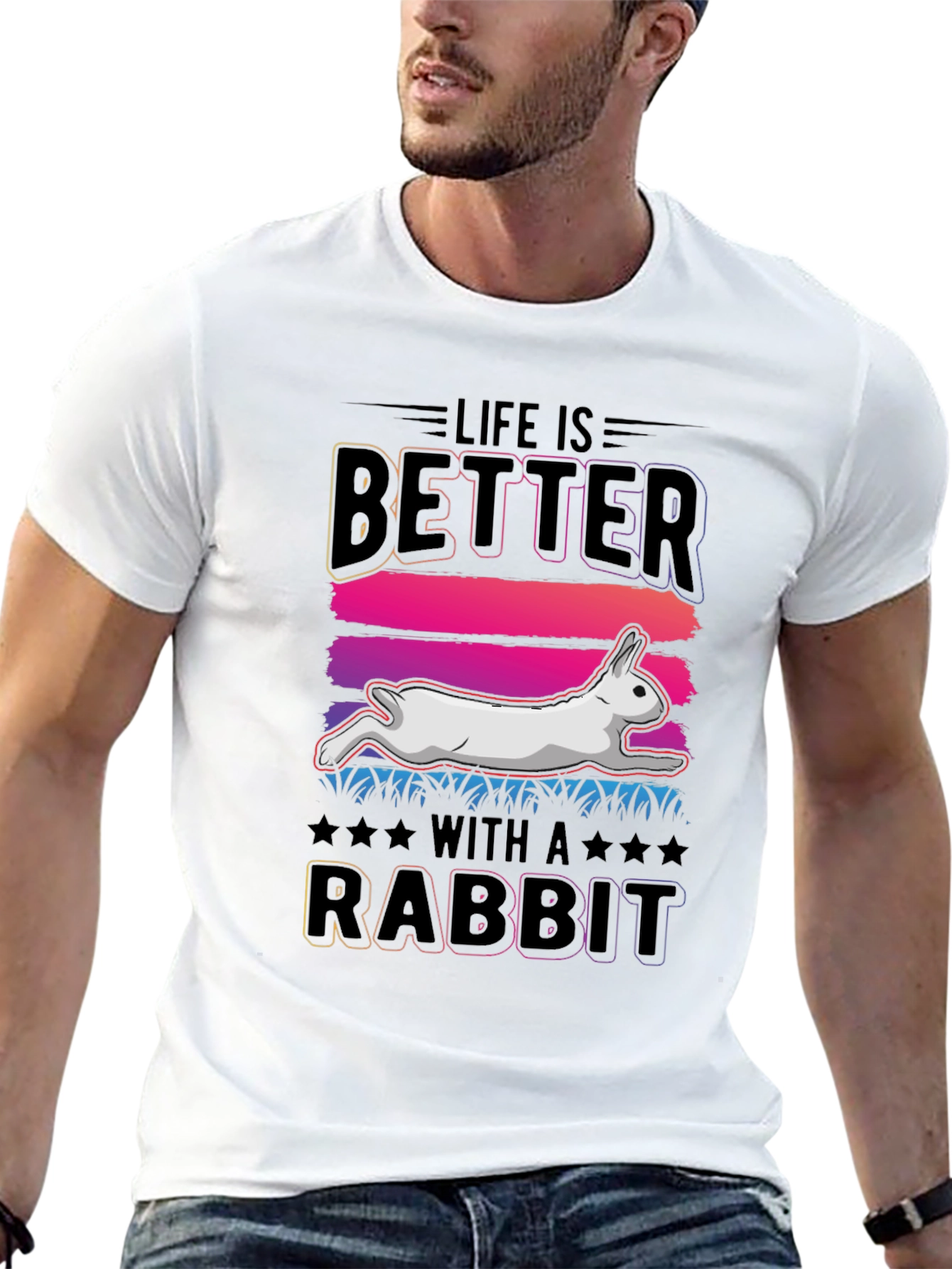 Camiseta La Vida es Mejor con un Conejo